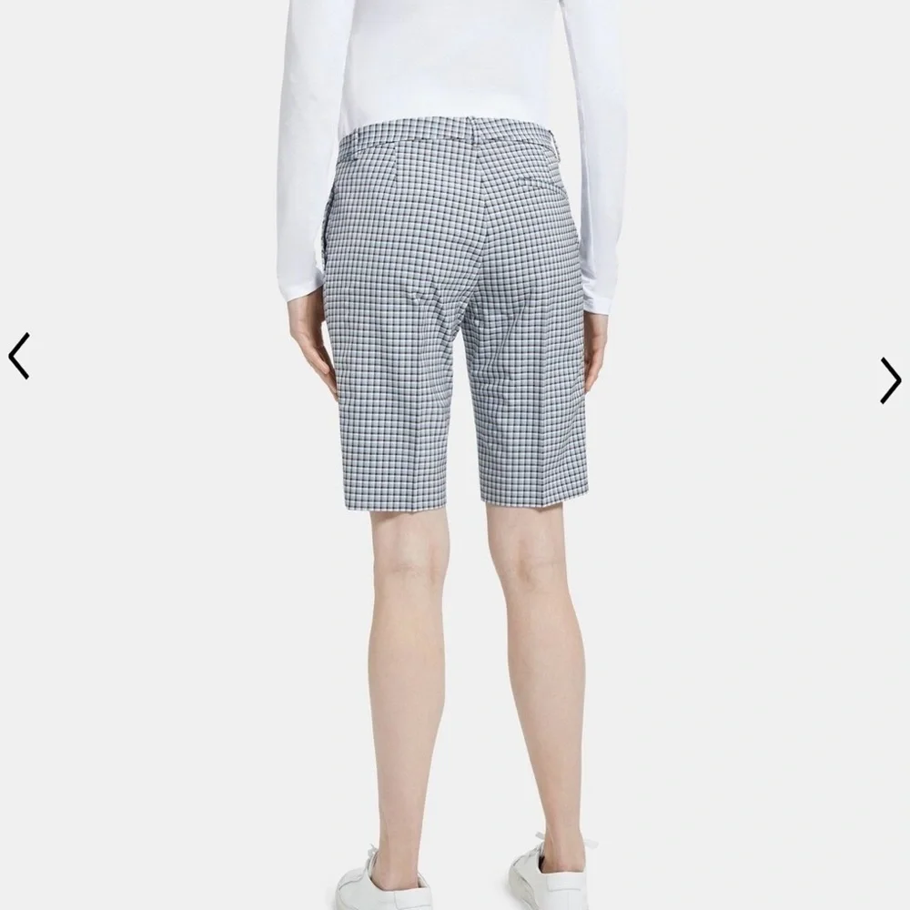 NEW Theory Treeca Slim Short in Viscose Check Size 8 reg $275 - Picture 4 of 8